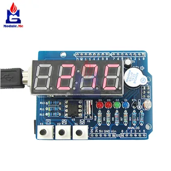 

diymore RTC TM1636 DS1307 Real Time Digital Clock Alarm Buzzer Shield Temperature Thermistor Module for Arduio UNO
