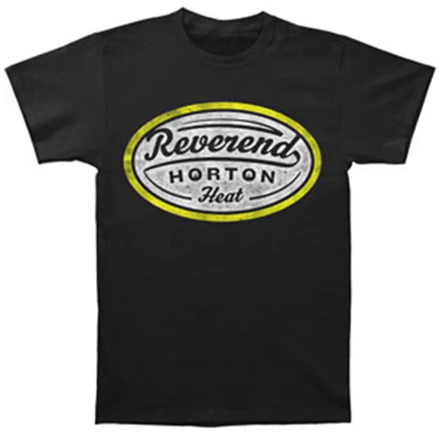 

Reverend Horton Heat Men's Label T-shirt Black Size S to 3XL