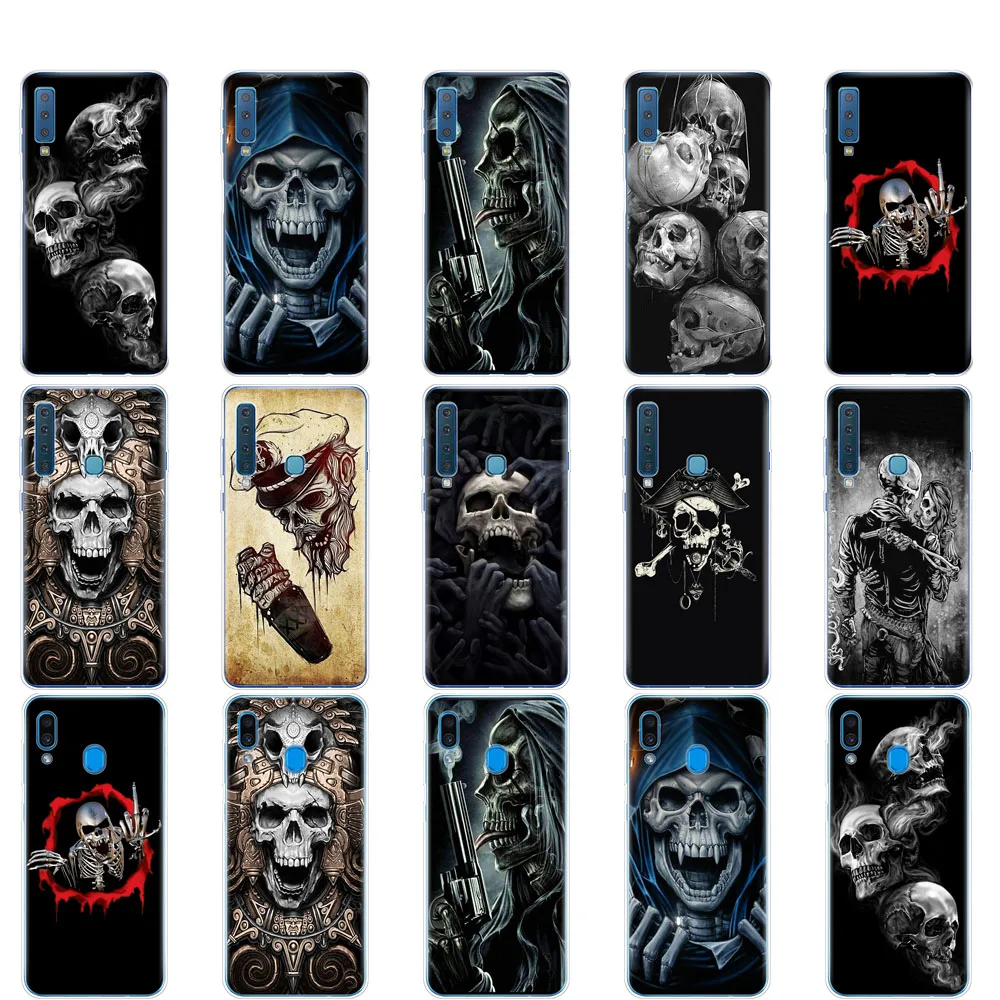 

Case For Samsung A50 Case For Samsung Galaxy A50 A60 A10 A30 A40 A70 A 50 2019 A9 A7 2018 phone coqa black Horror Skull