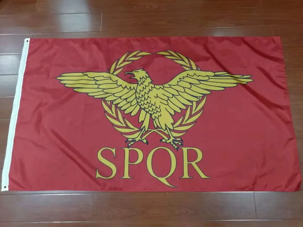 Ионин 90*150 см SPQR Римская империя Сенат и люди Рима флаг