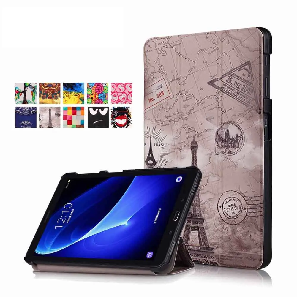 Case for Samsung Galaxy Tab A 10.1 2016 SM T580 Painted PU Leather Auto