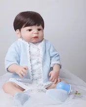 55cm Full Body Silicone Reborn Baby Doll font b Toys b font Lifelike Play House font