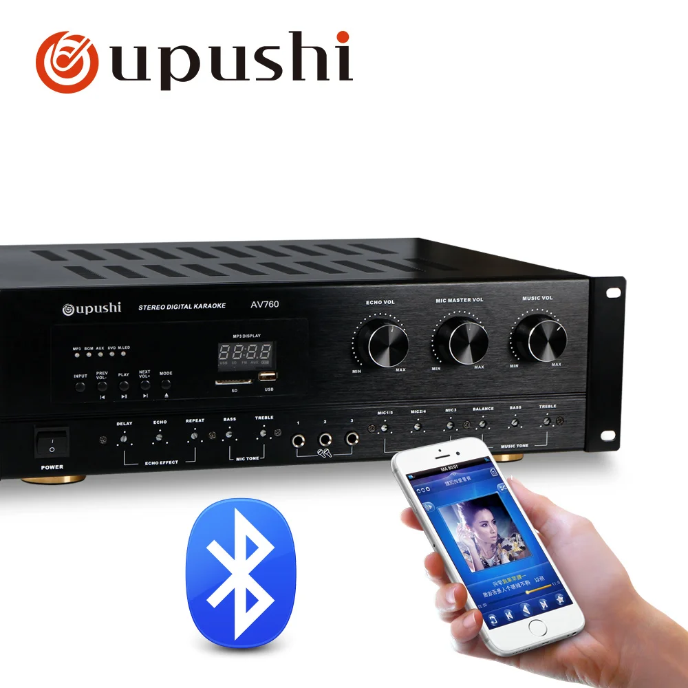 Bluetooth аудио приемник 400 Вт стерео усилитель oupushi Профессиональный Домашний karkoke 2