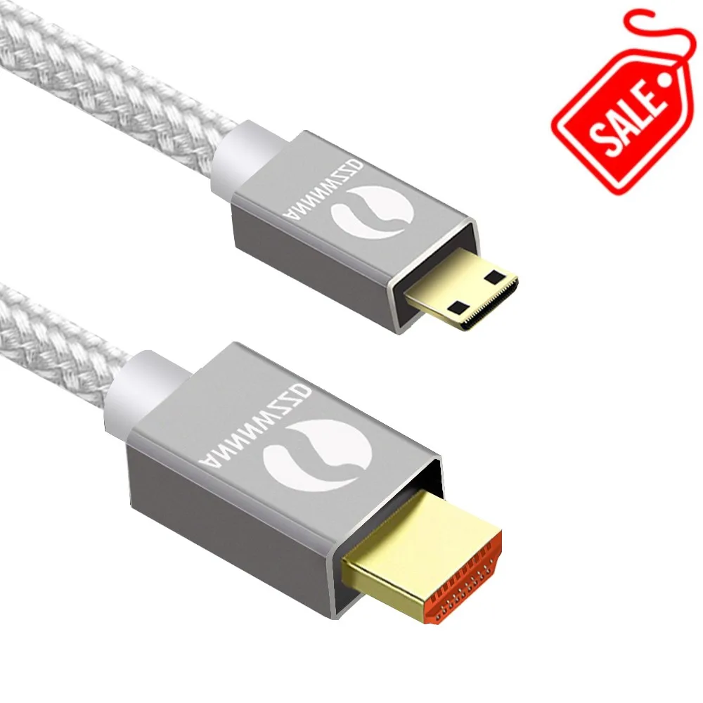 Мини-hdmi-hdmi кабель 1 м 2 м 3 м 5 м Папа-папа Высокоскоростной HDMI кабель 4 к 3D 1080P для планшета видеокамеры MP4 DVD мини-hdmi кабель