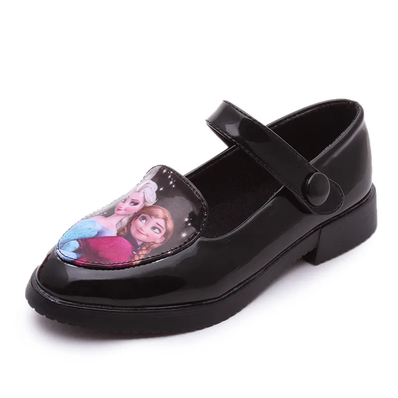 Обувь для девочек; кроссовки принцессы Эльзы и Мэри Джейн из искусственной кожи; детская обувь; коллекция года; весенние детские танцевальные Вечерние туфли на плоской подошве для девочек; свадебные туфли