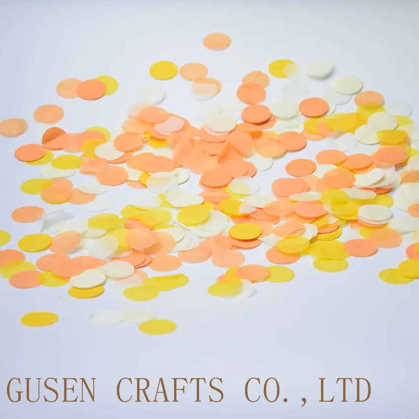 

900pcs/lot Star Round Multi-Coloured Tissue Paper Circles Confetti Favor Wedding Marriage Petal Event & Party Supplies 2.5cm