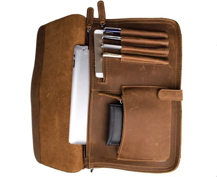 6020B JMD Crazy Horse кожаный мужской портфель сумка-мессенджер портфель кошелек