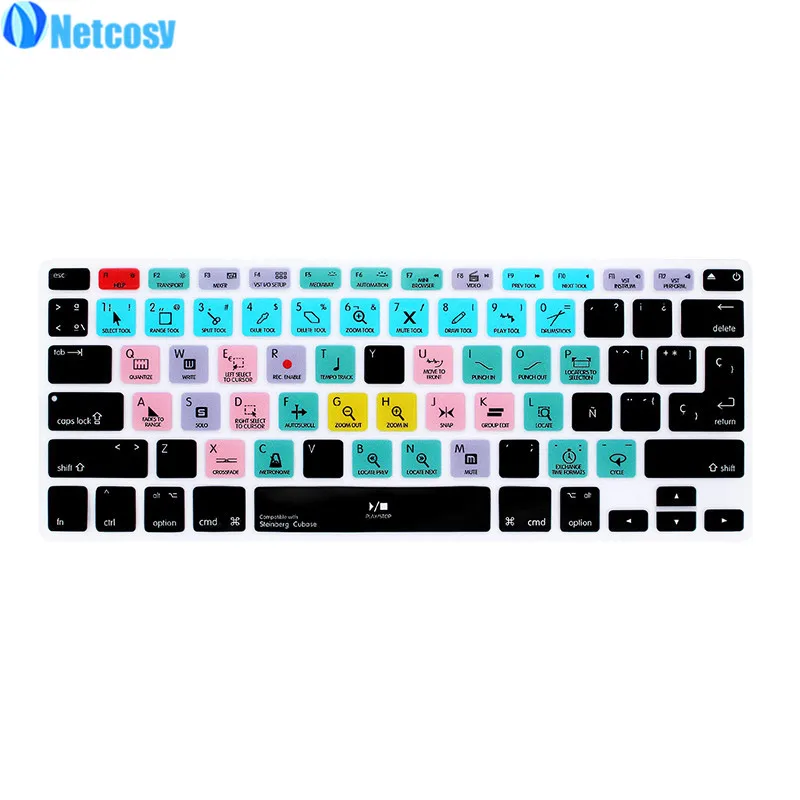 

Netcosy Steinberg Cubase Hotkey Ultra Thin Silicone Laptop Keyboard Cover Skin Protector For Macbook 13" Laptop