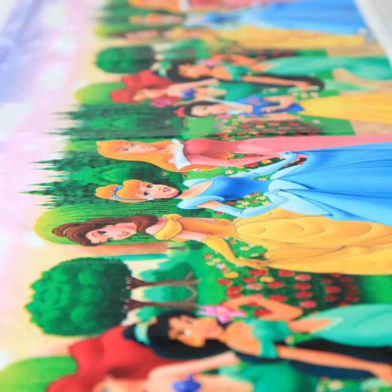 1pcs Disney Princess series theme table cover Party Supplies Disposable Tablecloth Kids Birthday Party Decoration 108x180cm