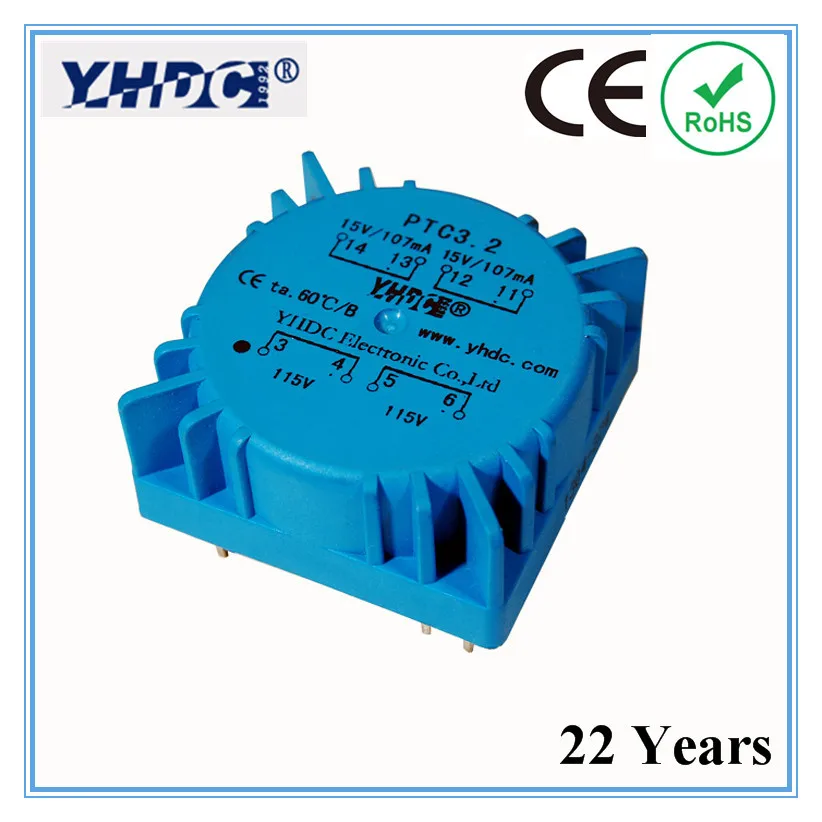 

PTC3.2 For Audio usage 3.2VA 2*115V 2*15V toroidal transformer, encapsulated transformer