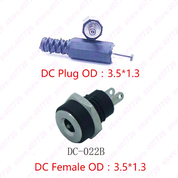 

10PCS Pin1.3X3.5mm DC Power Jack Power Socket Terminal DC Connector With Screw Nut Welding DC-022B