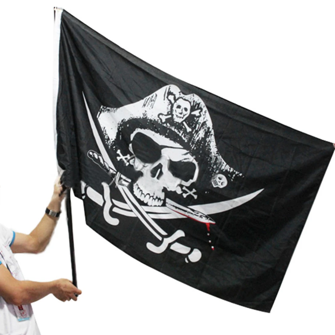 

Large Skull Headband Crossbones Flag Jolly Roger Roger Hanging With Grommet For Ktv Bar Home Praty Decoration