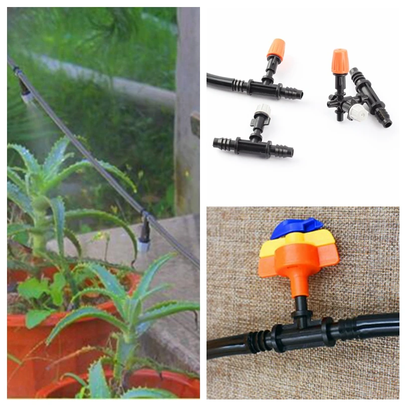 50 шт. спрей для садового шланга 8/11 мм|tee connector|hose teesconnector garden |