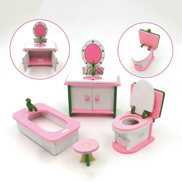 1 set Baby Wooden Dollhouse Furniture Dolls House Miniature Child Play Toys Gifts #10
