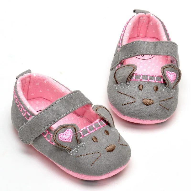 KiDaDndy кроватки обувь летние детские туфли принцессы с животных милые мышки мягкая подошва, Нескользящие хлопчатобумажные Обувь для младенцев YD506R