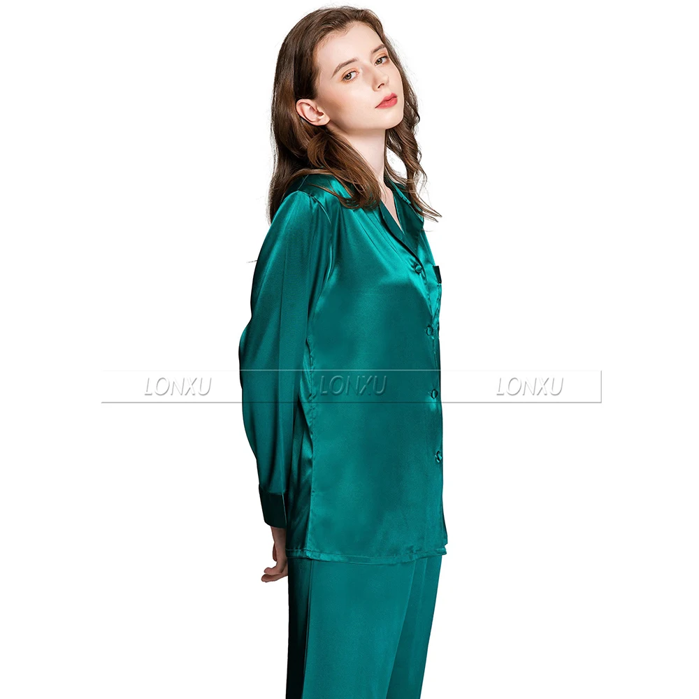 Подарочный женский Шелковый Атласный пижамный комплект, пижамный комплект, Пижама, одежда для дома S, M, L, XL, 2XL, 3XL, Одноцветный плюс