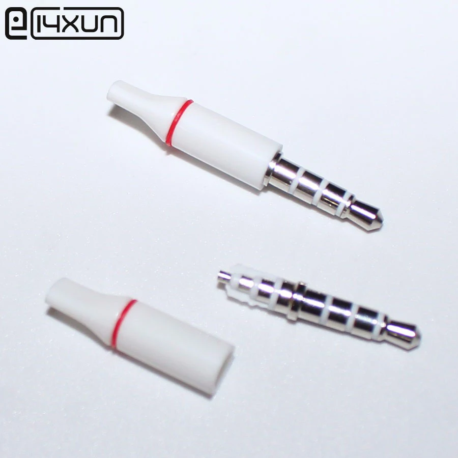 Conector auriculares estéreo, clavija de audio 3,5 con carcasa de plástico, color blanco y negro, 3,5mm, 3 y 4 polos, 50 unidades|plug connector|plug 3.5mm -