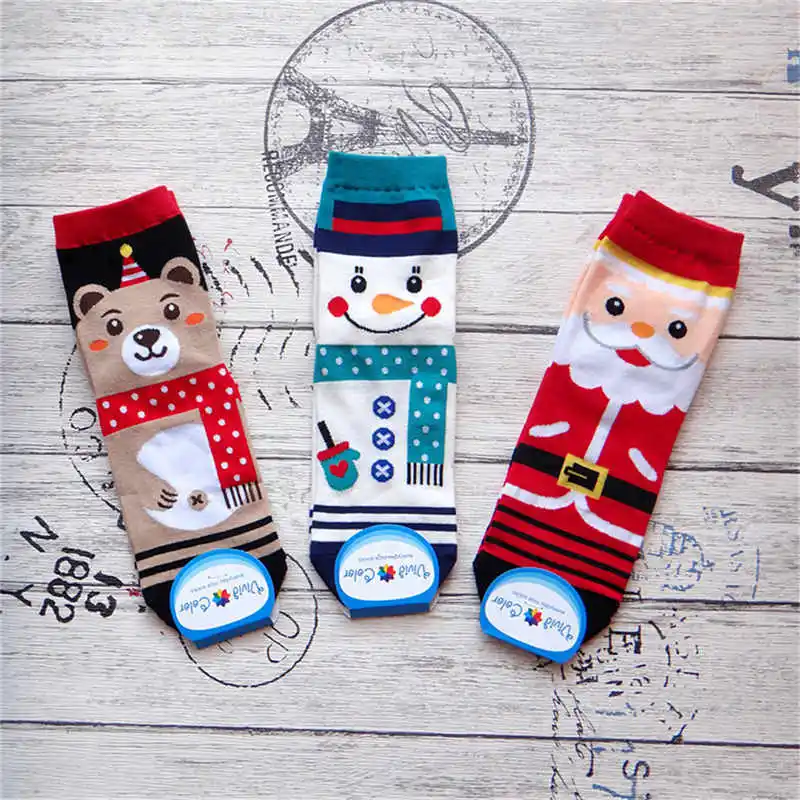 5 пар/партия, женские носки, зимние рождественские носки, хлопковые теплые женские Носки с рисунком, повседневные женские носки, забавные носки, Calcetines