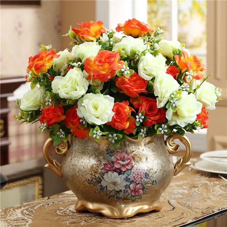Retro desk vase living room dining table decorative handicrafts ornament flowerpot Classical vase floor flower vase flower pots hydroponic vase plastic vase glass vase ceramic vase
