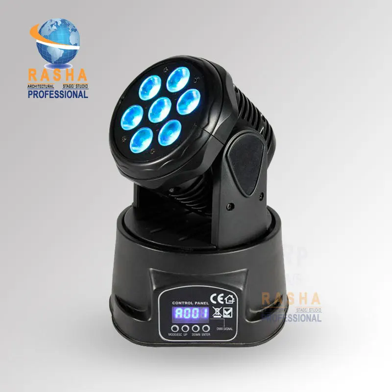 

Factory Price-Freeshipping 7pcs*10W 4IN1 RGBW MINI LED Moving Head Wash Light,Wash Light,LED Moving Head For Event,Disco Party