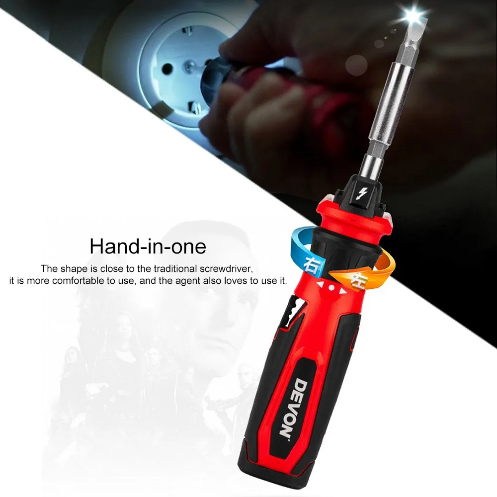 

LED Electric Screwdriver Set Rechargeable Lithium-ion Screwdriver Household Multi-function Mini Electric Batch Hand Tool