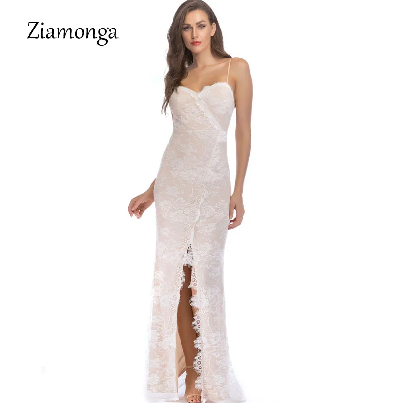 

Ziamonga 2019 Split Long Maxi Dress Women Strapless Backless Evening Sexy Dress Elegant Clubwear Party Dresses Summer Vestidos