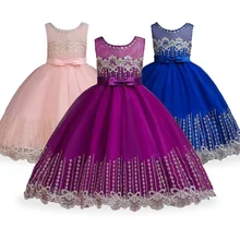 Детские платья для девочек от 2 до 14 лет свадебное платье с вышивкой зимнее элегантное рождественское праздничное платье принцессы для девочек высокое качество