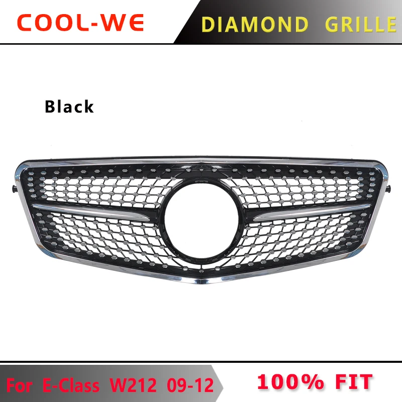 Для Mercedes Benz W212 Grill E CALSS Алмазная решетка E200 E260L E300L E350 E400 2009-2012