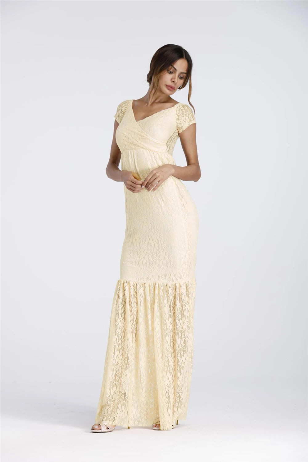 2018 Mermaid Maternity Dresses Photography Props Sexy Lace Maxi Maternity Gown For Photo Shoots Women Pregnancy Dress Clothes (14)