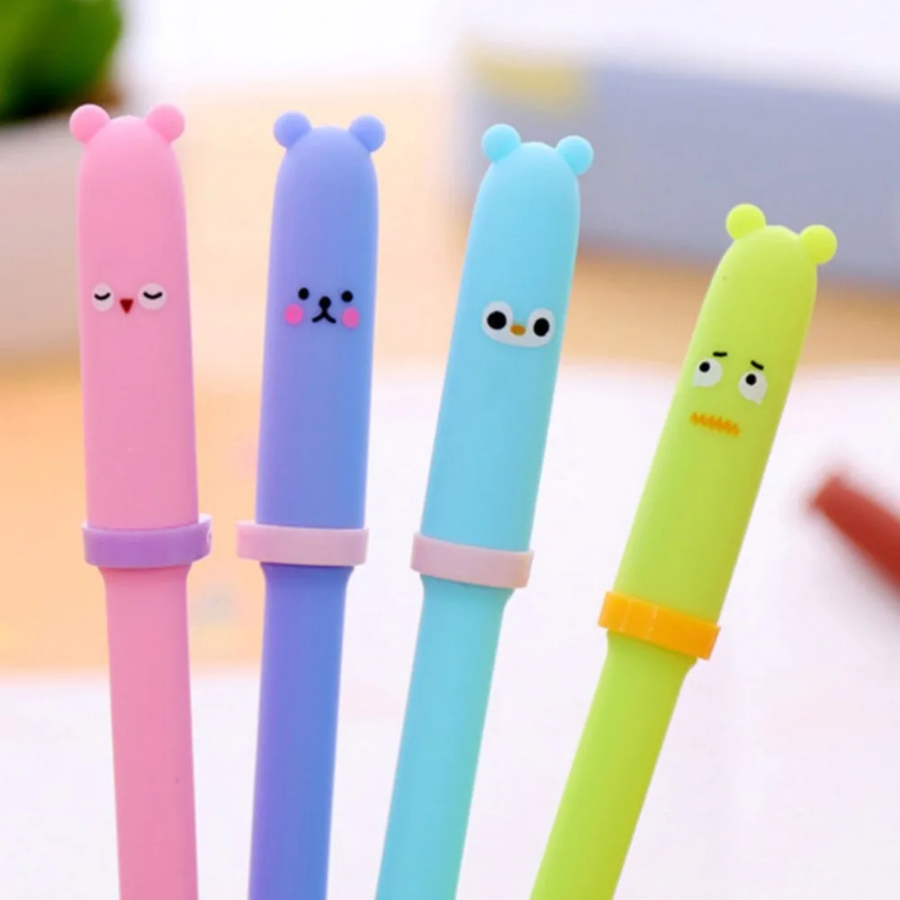 

1pcs cartoon Animal Expression Ballpoint Pens student Stationery Ballpen Ballpoint Pen Office & School Supplies gift for kids