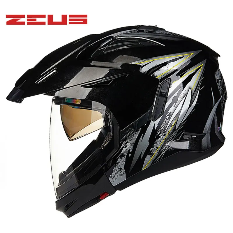 ZEUS шлем для мотокросса casco Внедорожник 2 линзы capacete высококлассные защитные мотоциклетные оборудование 613B - Цвет: 6