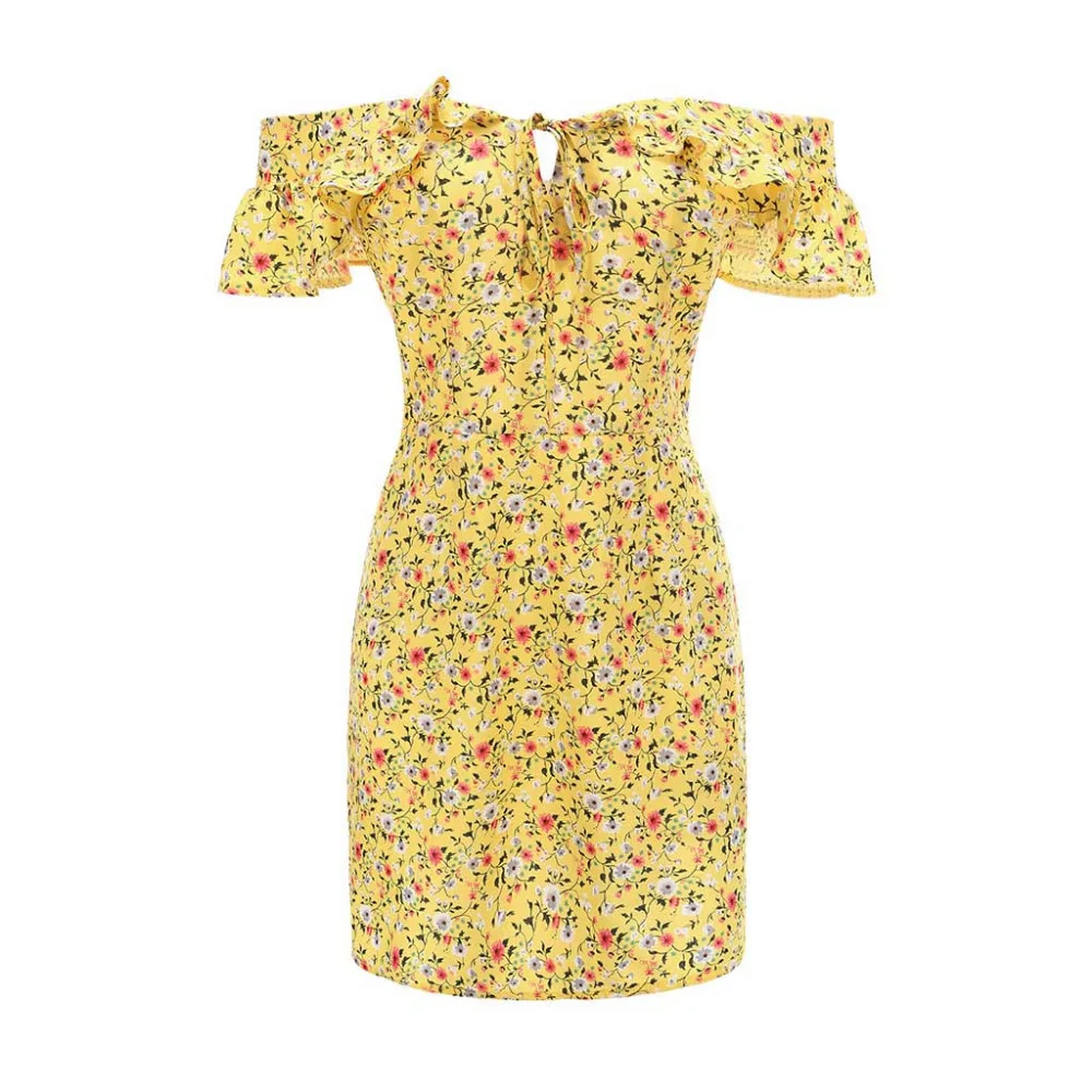 2019 women's sexy floral print strapless sexy beach dress long summer pretty beach dress cover up sports dress plus size 40J10 (9)