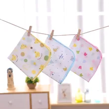 6 шт. детские полотенца для кормления 26 см мультфильм фрукты точка дети носовой платок с принтом хлопок полотенце дети марлевые уход полотенца ing hanky T08