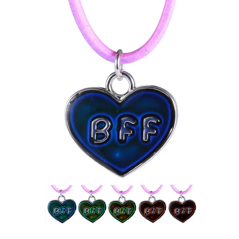 

Trendy heart Statement Women Necklace Fashion Rhinestone Crystal Jewelry mood Necklace Chain Long Necklaces & Pendants