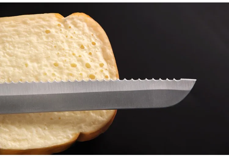 AMW 10 дюймов полностью из нержавеющей стали зубчатый нож для хлеба инструмент для выпечки салата пилы ножи для резки тостов Торт ножи для печенья
