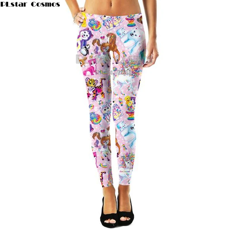 

PLstar Cosmos Women's 3D Print Stretch Lisa Frank Animal Collage Leggings Women Plus size Workout Slim Pants Fitness Legging