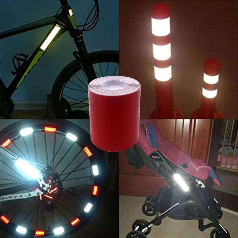

3 Rolls Reflective Safety Warning Signs Tape Stickers Strong Adhesive Waterproof High Visibility For Cars Motorcycles Bike
