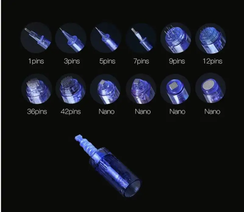 

1PC 1/3/5/7/9/12/36/42 pin/Nano Cartridge Electric Derma Pen Needles Bayonet For Auto Dr. Pen A1 A6 Tattoo Needle Tip