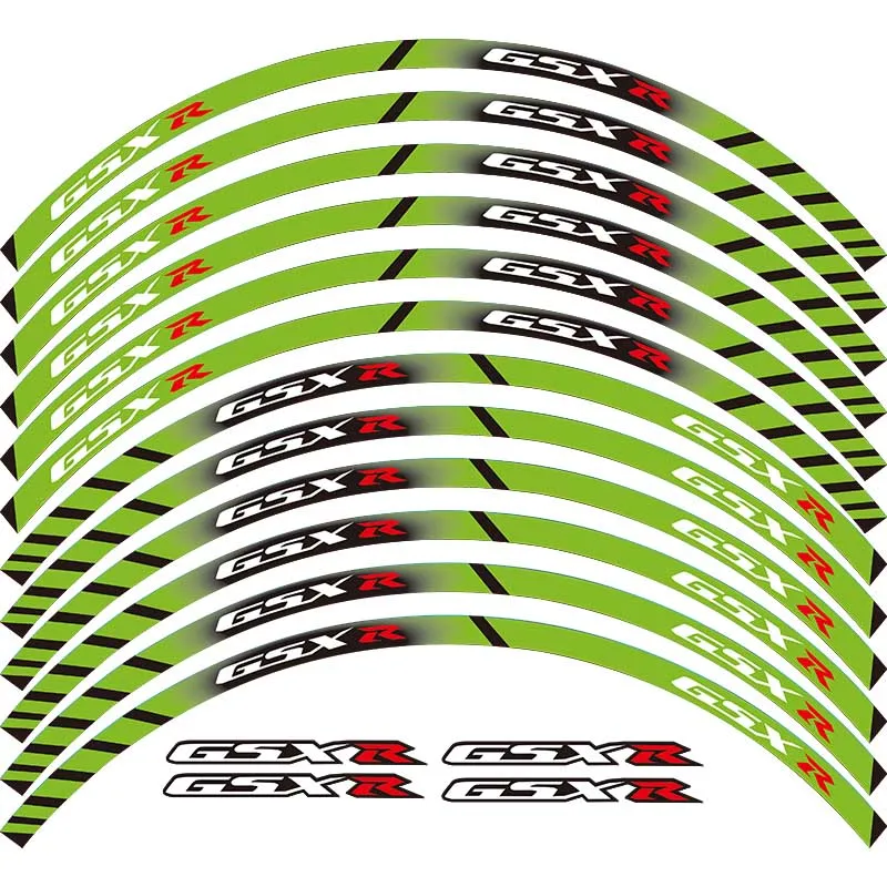 12 X толстый край внешний обод Стикеры колеса нашивки наклейки подходят все SUZUKI GSXR 250 400 600 1000 750 GSXR1000R GSXR1000 GSXR600 750