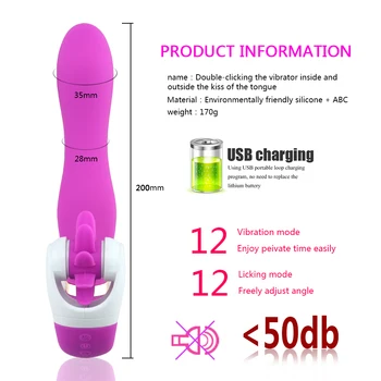 10 Speeds Mute Rotation Dildo Vibrators Pussy Massager Tongue Licking Oral Sex Toy for Women Clitoris Stimulator Adult Product 4
