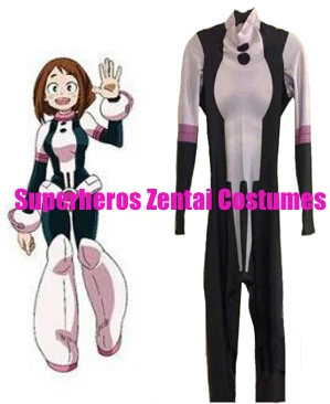 Uraraka Ochako костюм для косплея Boku no Hero academic 3D принт AsuiTsuyu Yaoyorozu Momo лайкра боевой мой