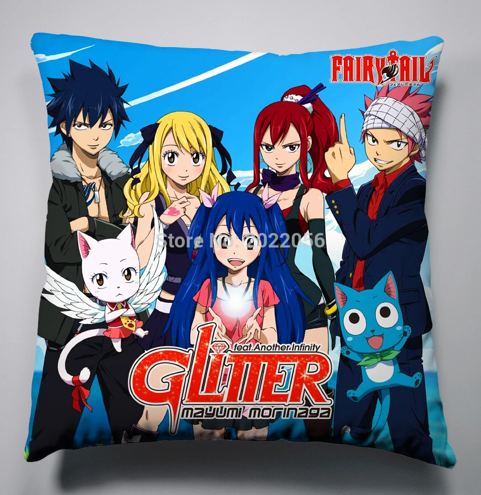 

Anime Manga Fairy Tail Pillow 40x40cm Pillow Case Cover Seat Bedding Cushion 005