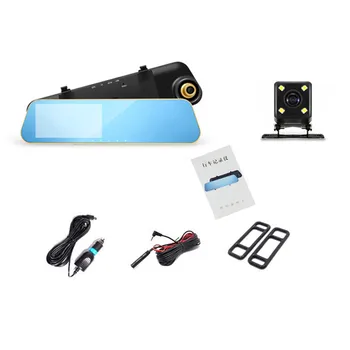 

Dvr 4.3 Inch Dash Cam Rearview Mirror Digital Video Recorder Dual Lens Registrar Full HD 1080P Car Dvr Camera