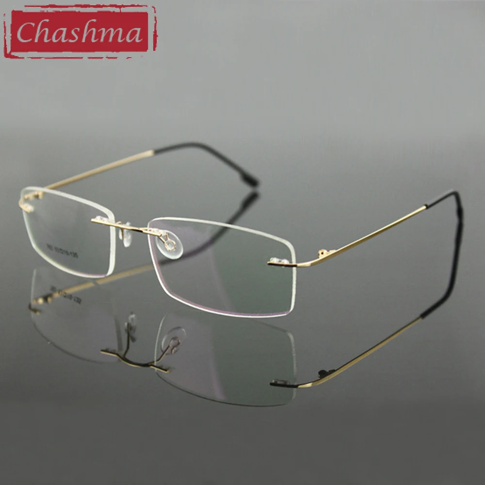 Чашма rimless titanium сплава ультра легкий вес миопия очки кадр оптические для мужчин|eye