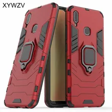Vivo Y95 Case Shockproof Cover Hard PC Armor Metal Finger Ring Holder Phone Case For Vivo Y95 Protection Back Cover For Vivo U1