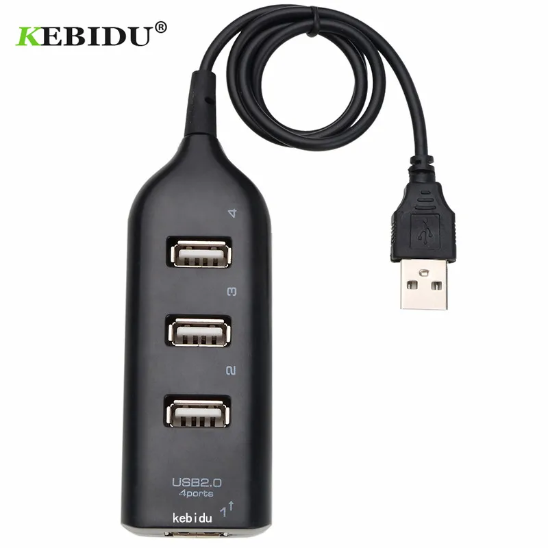 Высокоскоростной 4 портовый USB Сплиттер kebidu мини адаптер 2 0 для ноутбука ПК портов