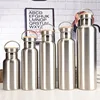 Stainless Steel Thermos Double Wall Vacuum Insulated Travel Water Bottles Flask Cup with Bamboo Lid Biking Camping Hiking Kettle