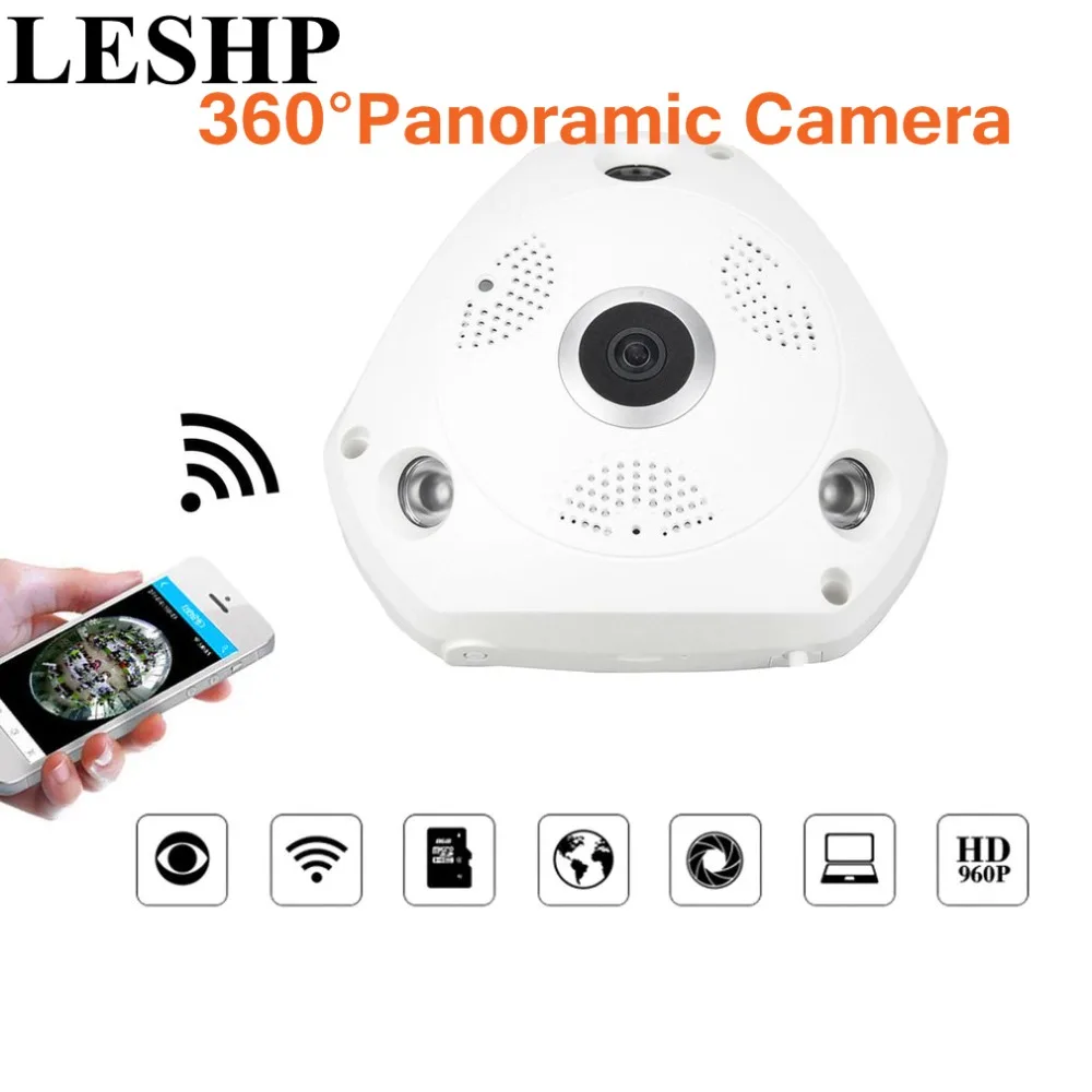 

LESHP 360 Degree Panoramic WiFi IP Camera 3MP Video Surveillance Wifi Camera Home Security Wireless Camera Monitor for Phones