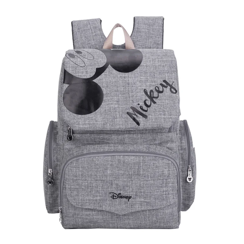 Сумка для подгузников, рюкзак, кресло-бустер, Дисней, сумка для обеденного стула, мини-мышь, Микки Маус, дизайн, водонепроницаемая сумка для кормления детей, новая сумка для подгузников - Цвет: SL001-grey