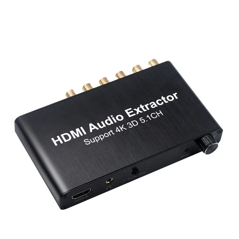 

EarRise 5.1CH HDMI Audio Extractor Decode Coaxial to RCA AC3/DST to 5.1 Amplifier Analog Converter Support 4K for PS4 DVD Player